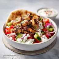Chicken Souvlaki Recipe for 4 Servings with Charred Finish