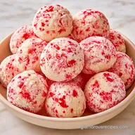 Candy Cane Snowball Cookies in 45 Minutes