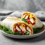 Cheesy Garlic Chicken Wraps 2 in 20 Minutes