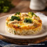 Chicken Broccoli Rice Casserole for 6 Servings: Crispy Baked