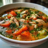 Soup Recipe with Chicken and Vegetables - Velvety Potatoes & Lemony Broth