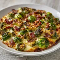 Creamy Brussels Sprouts Bake with Bacon