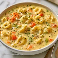 One-Pot Creamy Tortellini Vegetable Soup