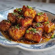 Crispy Honey Garlic Tofu Recipe for 4 Servings