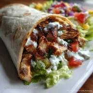 Easy Chipotle Ranch Grilled Chicken Burrito for 4
