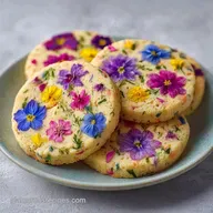 Edible Flower Spring Cookies for 24