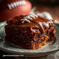 Touchdown Football Brownies With Chocolate Frosting