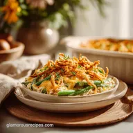 Easy Green Bean Casserole Recipe with Creamy Mushroom Sauce