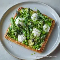 Fresh Spring Green Tart with Puff Pastry