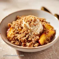 Peach Crisp for 8 Servings with Golden Toasted Oat Streusel