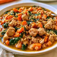 Ground Turkey Spinach Soup in 40 Minutes