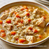 Healthy Greek Lemon Chicken Soup for 4