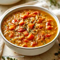 Healthy Slow Cooker Lentil Soup for 6