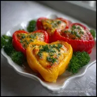 Healthy Stuffed Bell Peppers Belly Full: 10 Min Prep