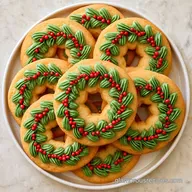 Holiday Wreath Cookies with Almond Extract