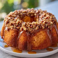 Pecan Upside Down Bundt Cake for 12 Servings