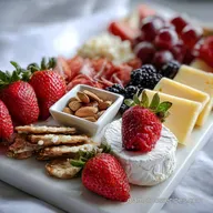 Romantic Charcuterie Board Theme for Valentines Day with Cheese and Fruit in 20 Minutes