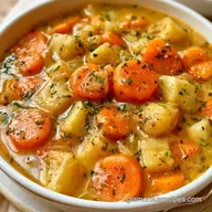 Slow Cooker Vegetable Soup for 6 Servings