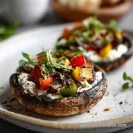 Stuffed Portobello Mushrooms for 4 Servings