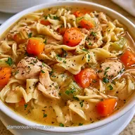 Turkey and Noodles Soup Recipe for 4