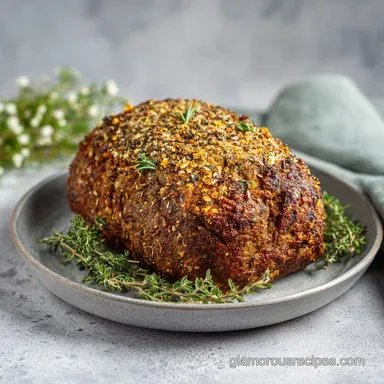 4-Ingredient Meatloaf with Savory Glaze for 6 Servings Recipe Card