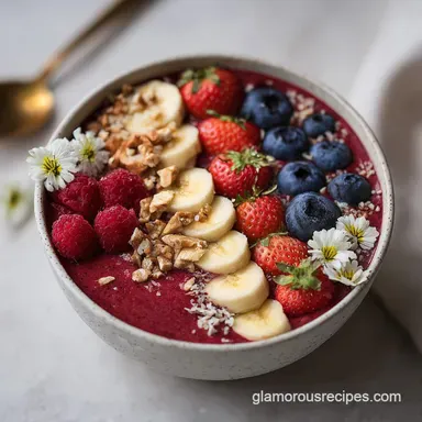 5Minute Fruit Smoothie Bowl: Crispy Baked Recipe Card