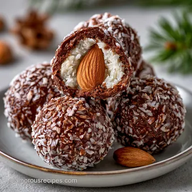 Almond Joy Truffles with Condensed Milk