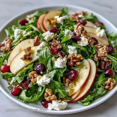 Apple Goat Cheese Salad for 8 Servings Recipe Card