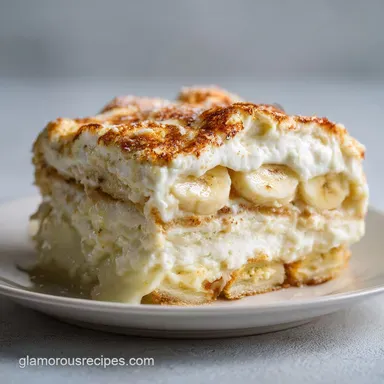 Banana Pudding Lasagna with Cream Cheese for 15 Servings Recipe Card