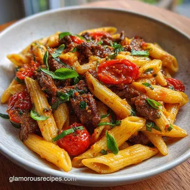 Beef Pasta Recipe in Tomato Sauce: 30 Minutes