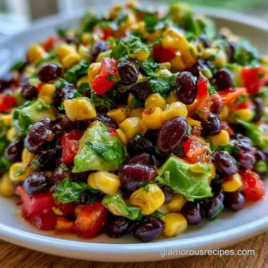 Black Bean Corn Salad in 10 Minutes Recipe Card