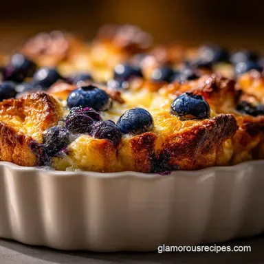 Blueberry Bread Pudding Recipe with Cream Cheese Recipe Card