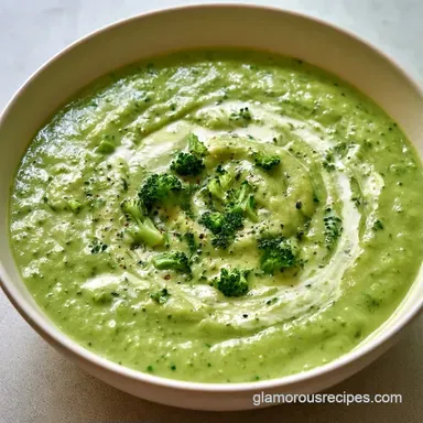 Creamy Broccoli Cauliflower Soup Recipe Card