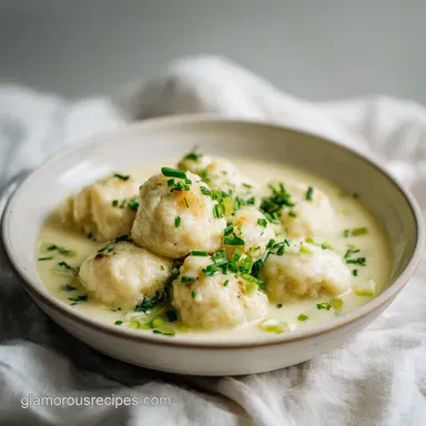 Homemade Chicken and Dumplings Recipe: Velvety Broth Recipe Card