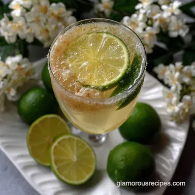 Simple New Year s Eve Cocktail Idea with Champagne: Zesty Recipe Card