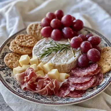 Charcuterie Board for 2 Servings Recipe Card