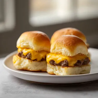 Cheeseburger Sliders Oven Baked for 12 Recipe Card