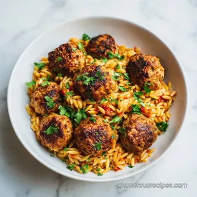 Chicken Meatballs with Orzo in 45 Minutes