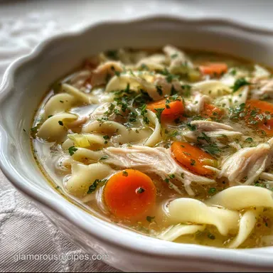 What Goes with Chicken Noodle Soup: Cozy Sides & Sandwiches Recipe Card