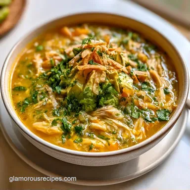 Chicken Tortilla Soup Recipe for 6 Recipe Card