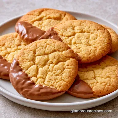 Chocolate Dipped Butter Cookies: 20 Min Recipe Card