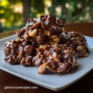 Chocolate Peanut Clusters with Velvety Coating Recipe Card