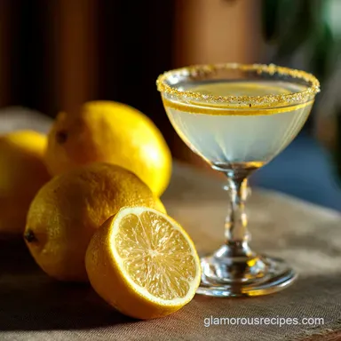 Lemon Drop Drink: The Perfectly Balanced Classic Martini Recipe Recipe Card