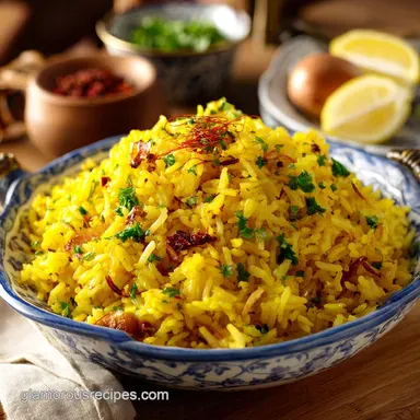 Yellow Rice: Best Recipe with Saffron Turmeric Recipe Card