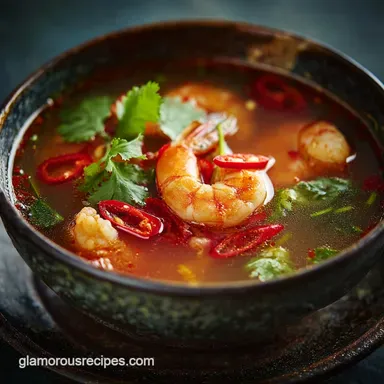 Tom Yum Soup: Authentic Hot Sour Prawn Recipe Recipe Card