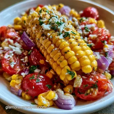 Corn and Tomato Salad in 15 Minutes Recipe Card