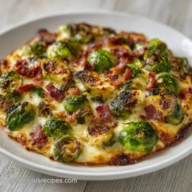 Creamy Brussels Sprouts Bake with Bacon