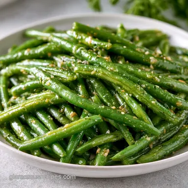 Creamy Green Bean Side with Garlic Recipe Card