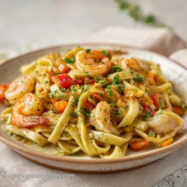 Pappadeaux Mardi Gras Pasta Recipe in 35 Min Recipe Card