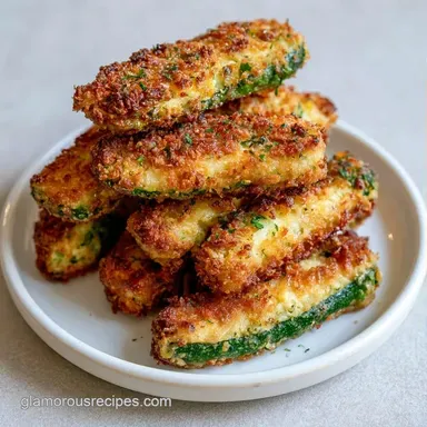 Crispy Baked Zucchini with Parmesan Recipe Card